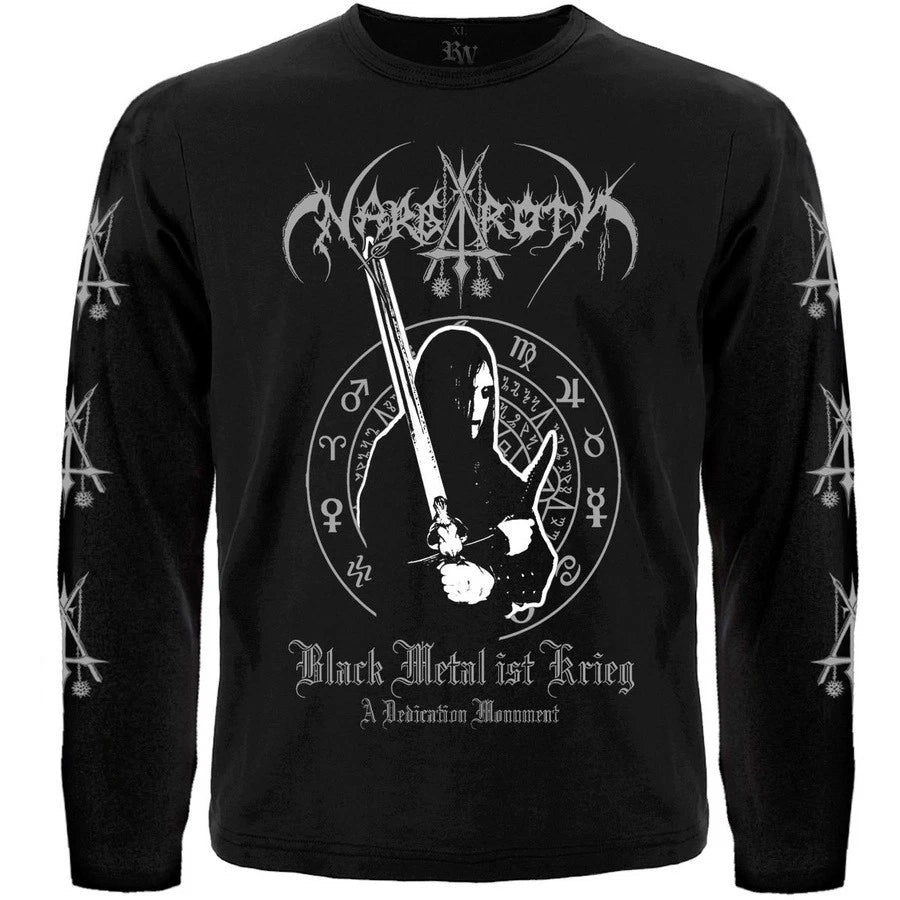 Nargaroth "Black Metal ist Krieg" Long Sleeve Black T-Shirt mayhem bathory