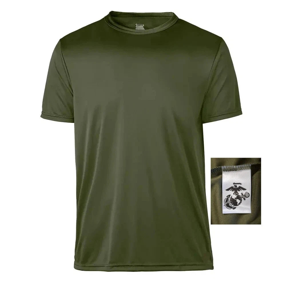 USMC OD Green Short Sleeve Polyester T-shirt - USA USMC Certified T-shirt