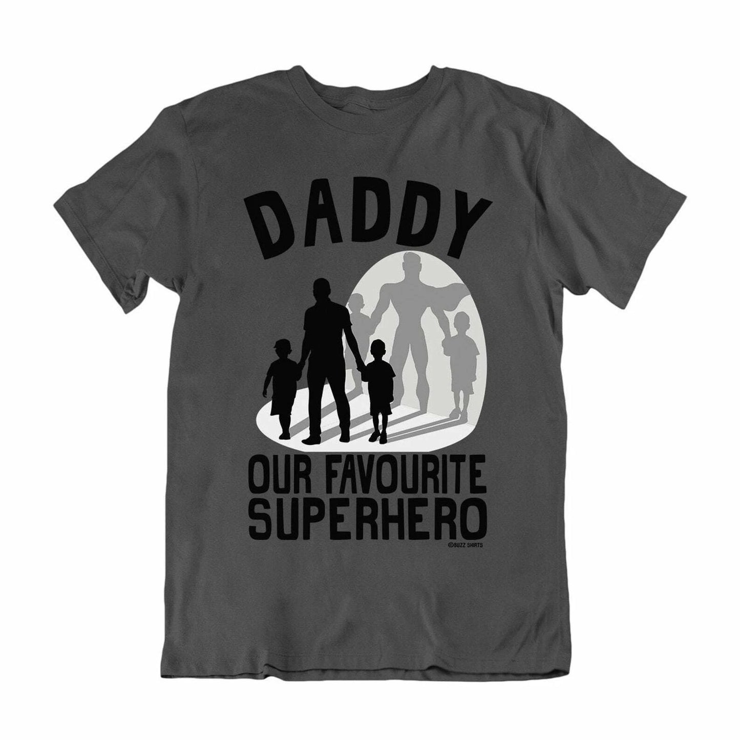 Mens DAD T-Shirt DADDY and SONS Our Favourite Superhero Christmas Gift