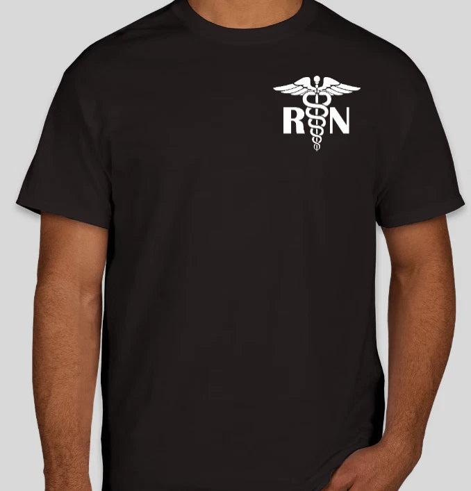 RN Registered Nurse T-Shirt Medical Service T-Shirt S-3XL Caduceus Symbol