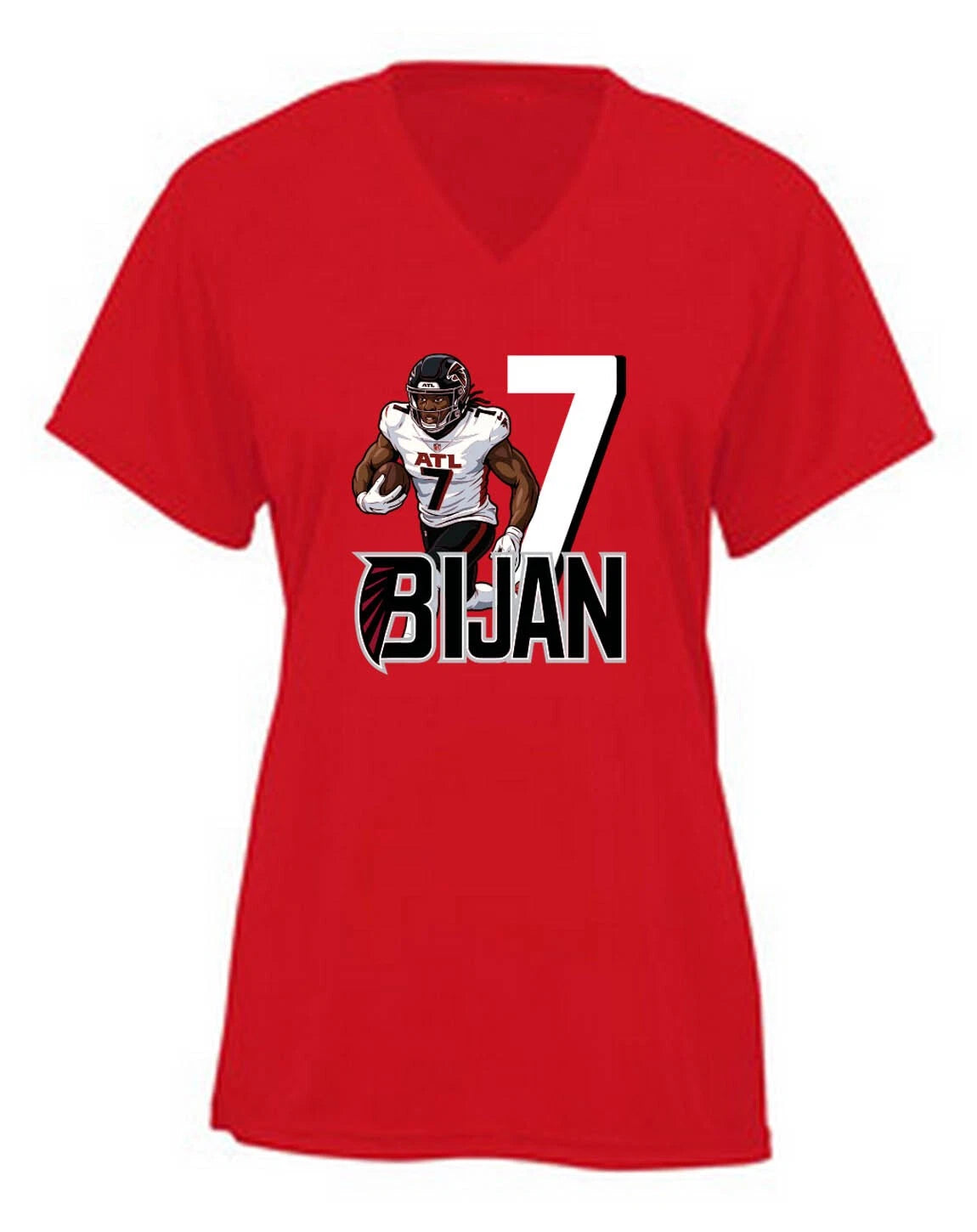 Bijan Robinson 7 Falcons LADIES V-Neck Shirt T-Shirt