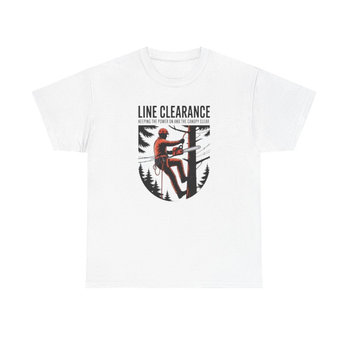 Utility Tree Trimmer Shirt Line Clearance Arborist Graphic Tee Chainsaw Climber