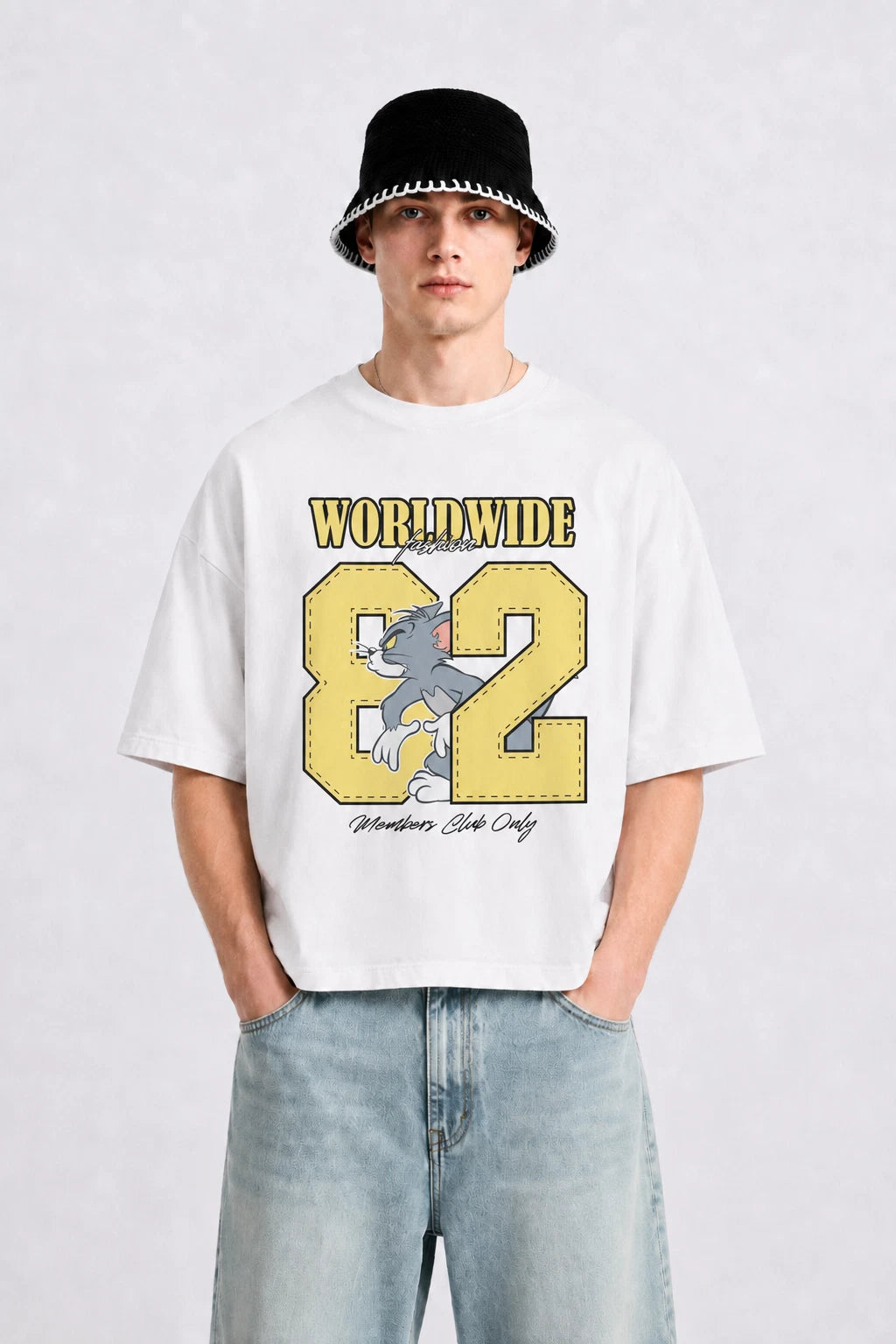 Perseverance White Heavyweight Oversized Graphic T Shirt Drop Shoulder Unisex