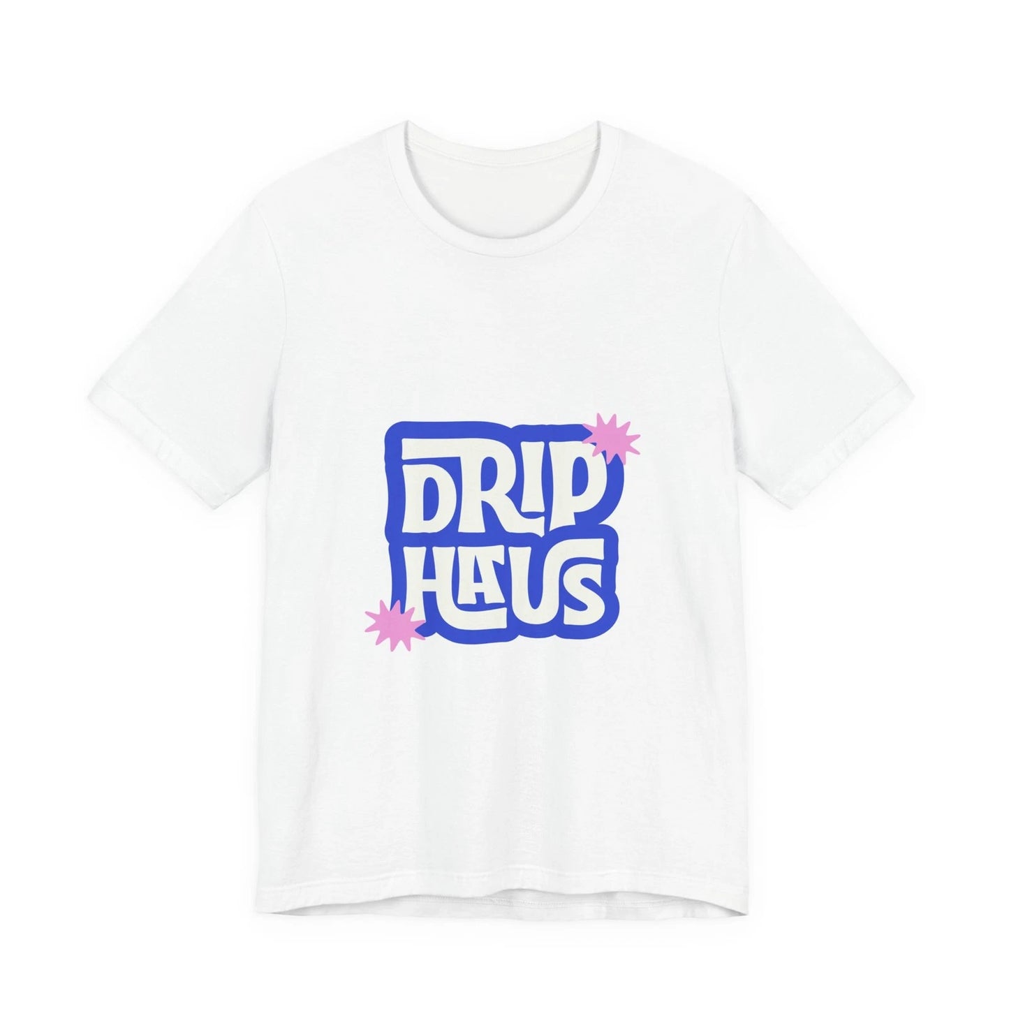 Drip Haus Logo Tee | Graphic T-Shirt, Retro Blue Lettering