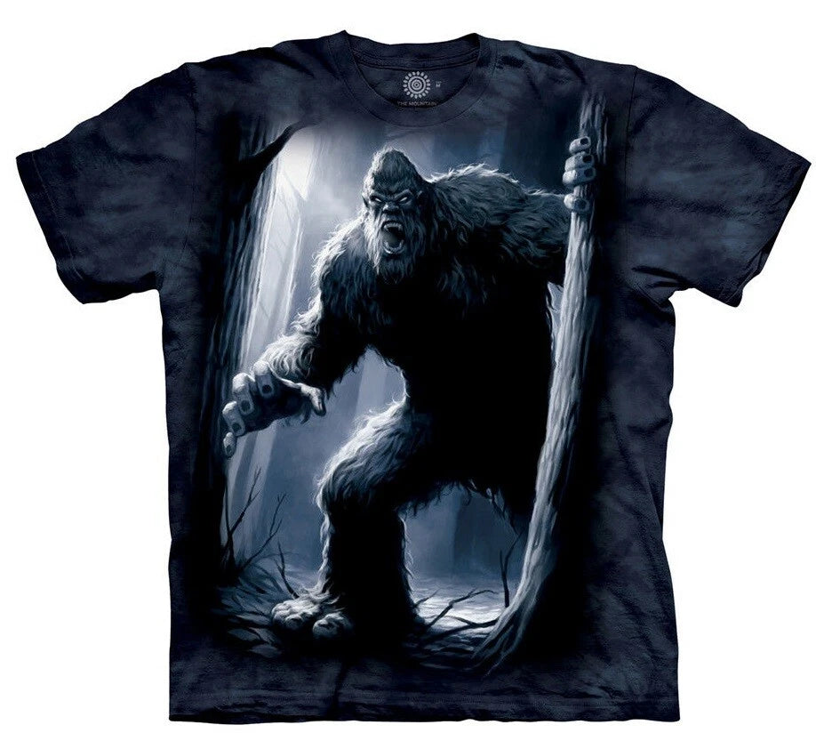 Sasquatch Bigfoot Ape Creature Hairy Man Sighting Blue Mountain T-Shirt S-3X
