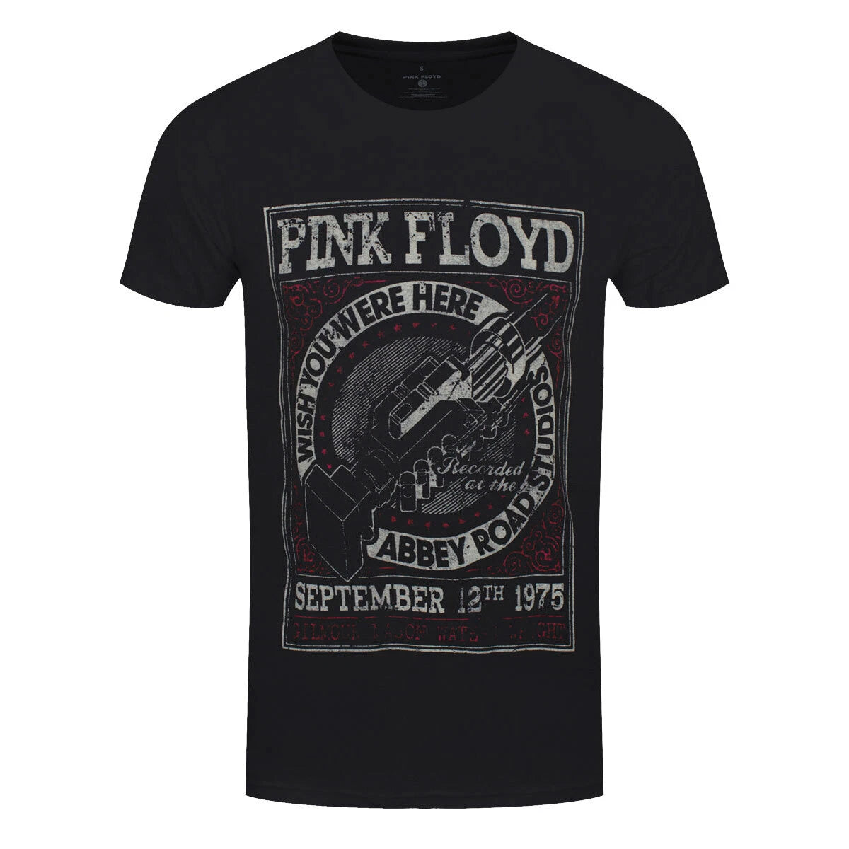 Pink Floyd T-Shirt Wish You Were Here Abbey Road Rock Band Official Black New