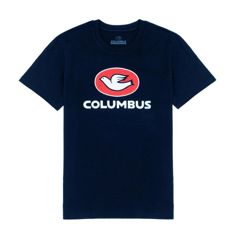 Cinelli Cycling Casual T-Shirt "Columbus Dove" Printed Navy Blue