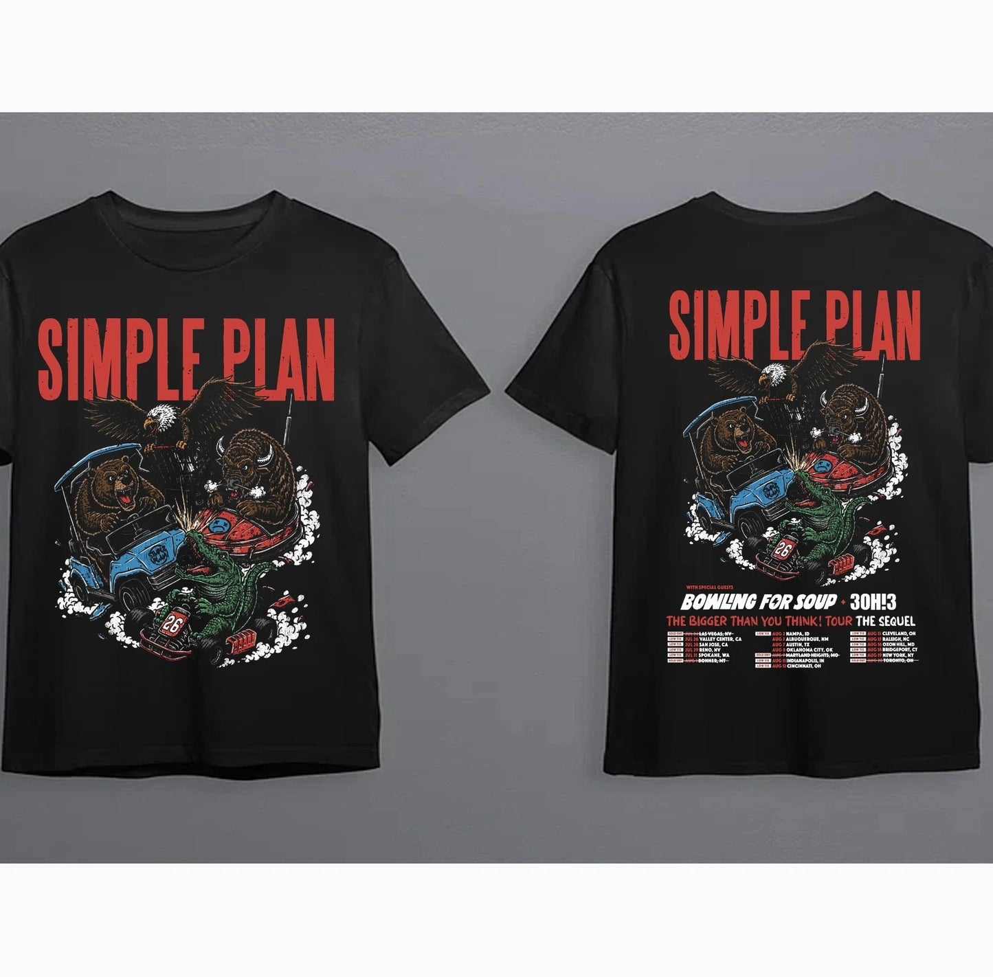 Simple Plan Bigger Than You Think US Tour 2026 T shirt