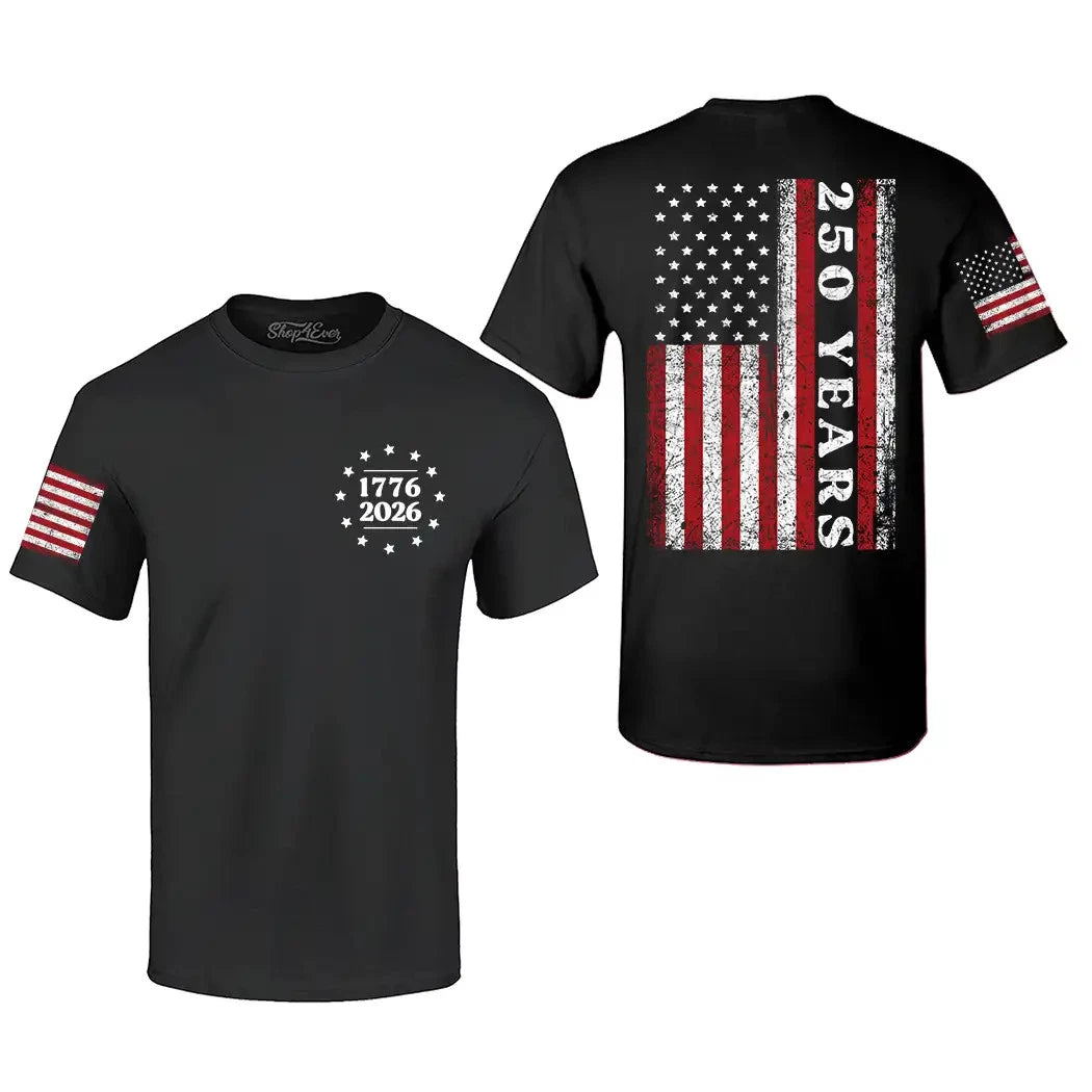 250th USA America Anniversary 1776 - 2026 T-shirt American Flag Shirt