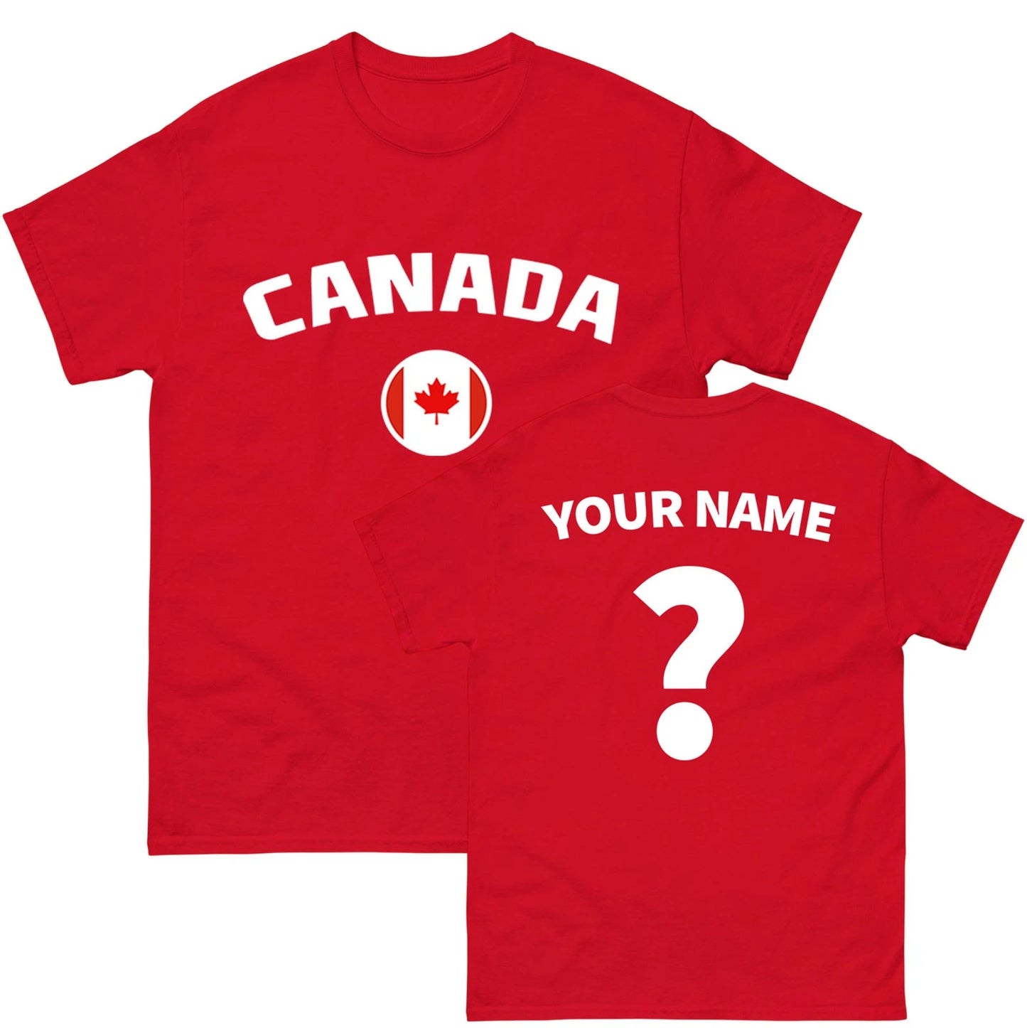 Personalised Canada football T Shirt,Custom football Name and Number Unisex Tee