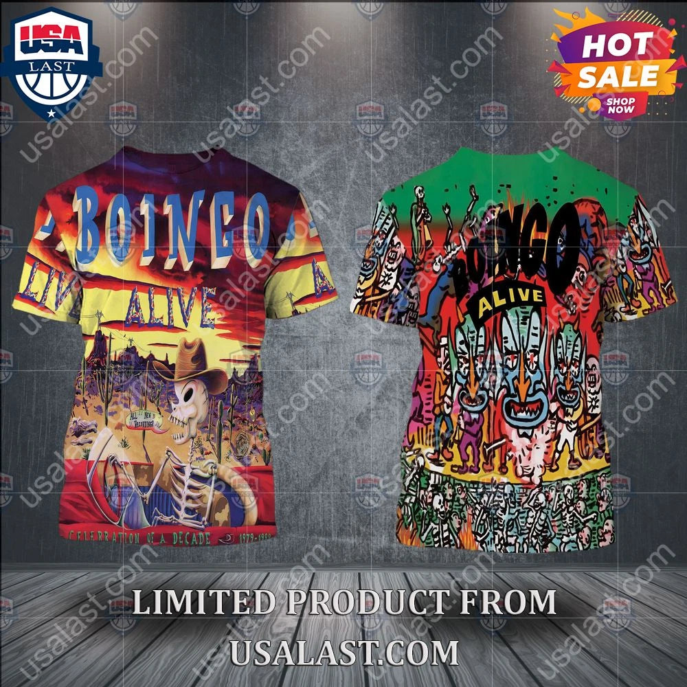 Oingo Boingo Alive Album S-4XL Unisex Graphic 3D T-Shirt For Fan VA500