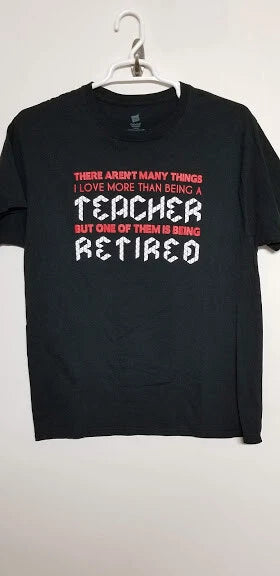 Hanes Mens Large Heavyweight ComfortSoft Customized Teacher Design Shirt Black