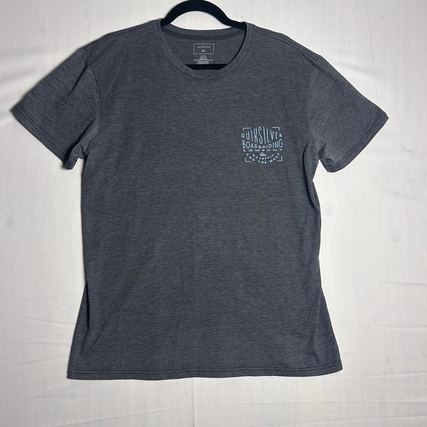Quiksilver Premium Fit Men's Short Sleeve Gray Crew Neck Size L
