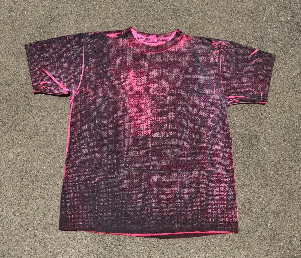 Vintage 80s Adidas Soccer All Over Print T-Shirt Size Medium FADED