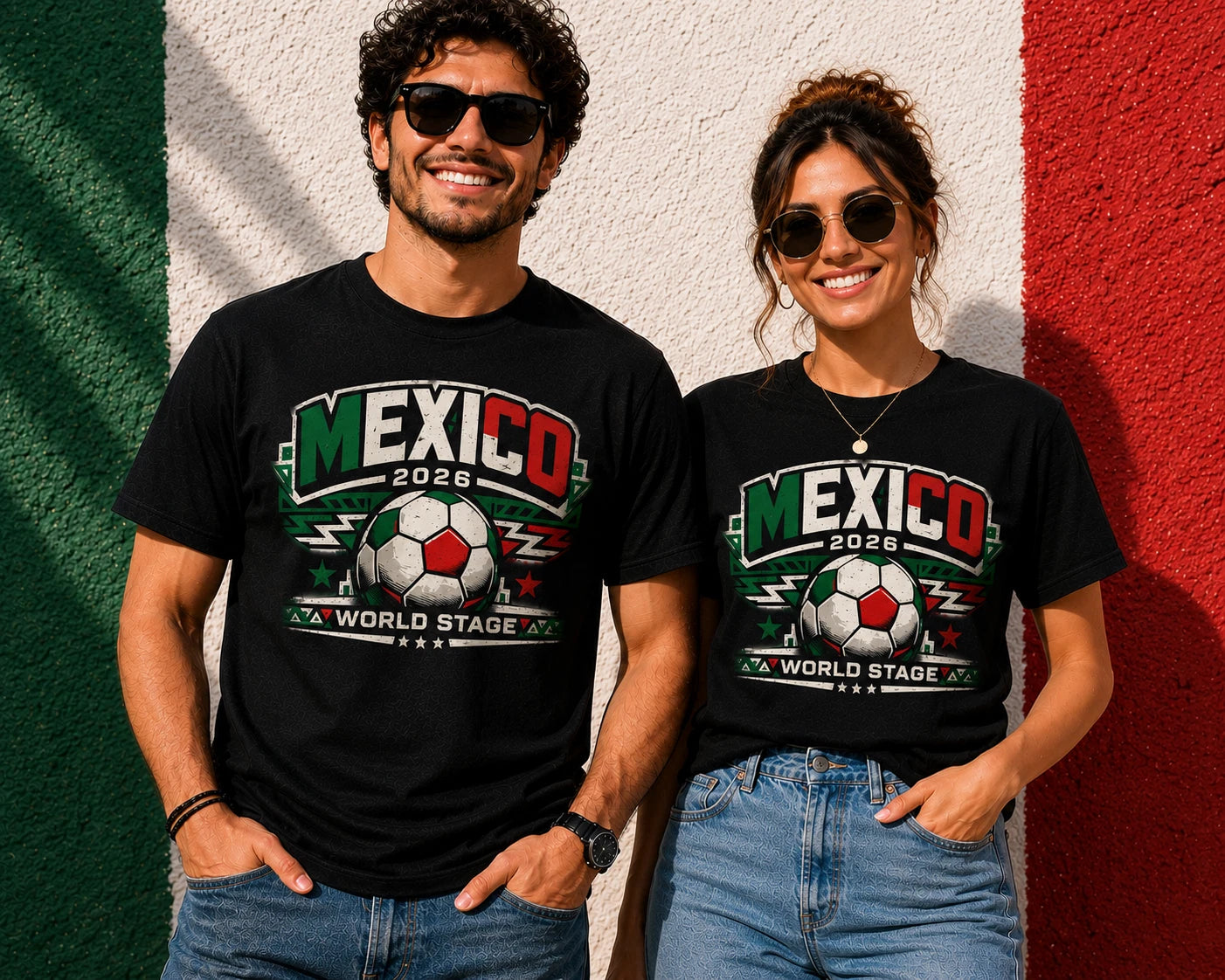 Mexico 2026 World Stage Soccer Shirt Retro Futbol Tee Mexican Football Fan Gift