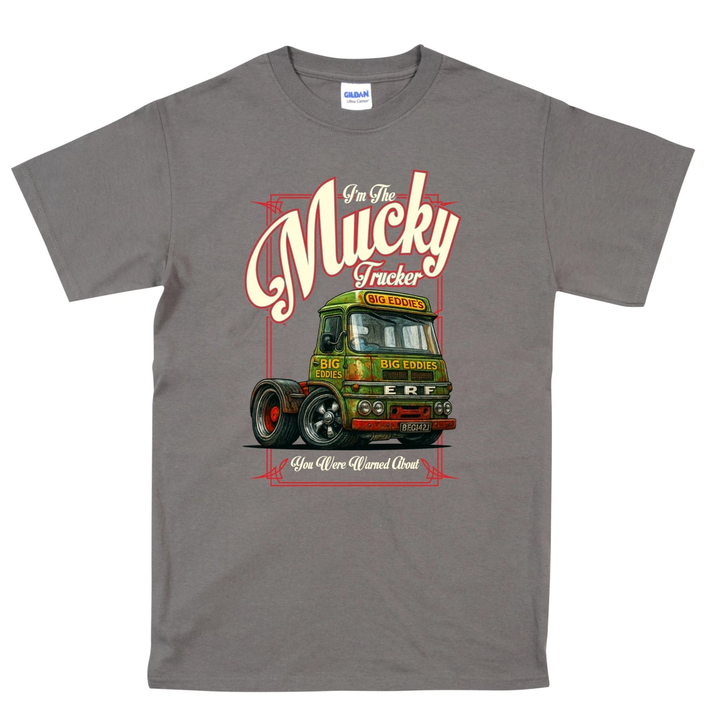 Mucky Trucker Lorry Fan Graphic Funny T Shirt Classic Unique Design S-5XL Gift