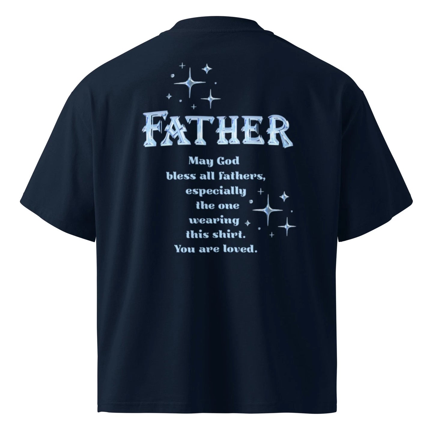 Father's Day organic oversized high neck t-shirt
