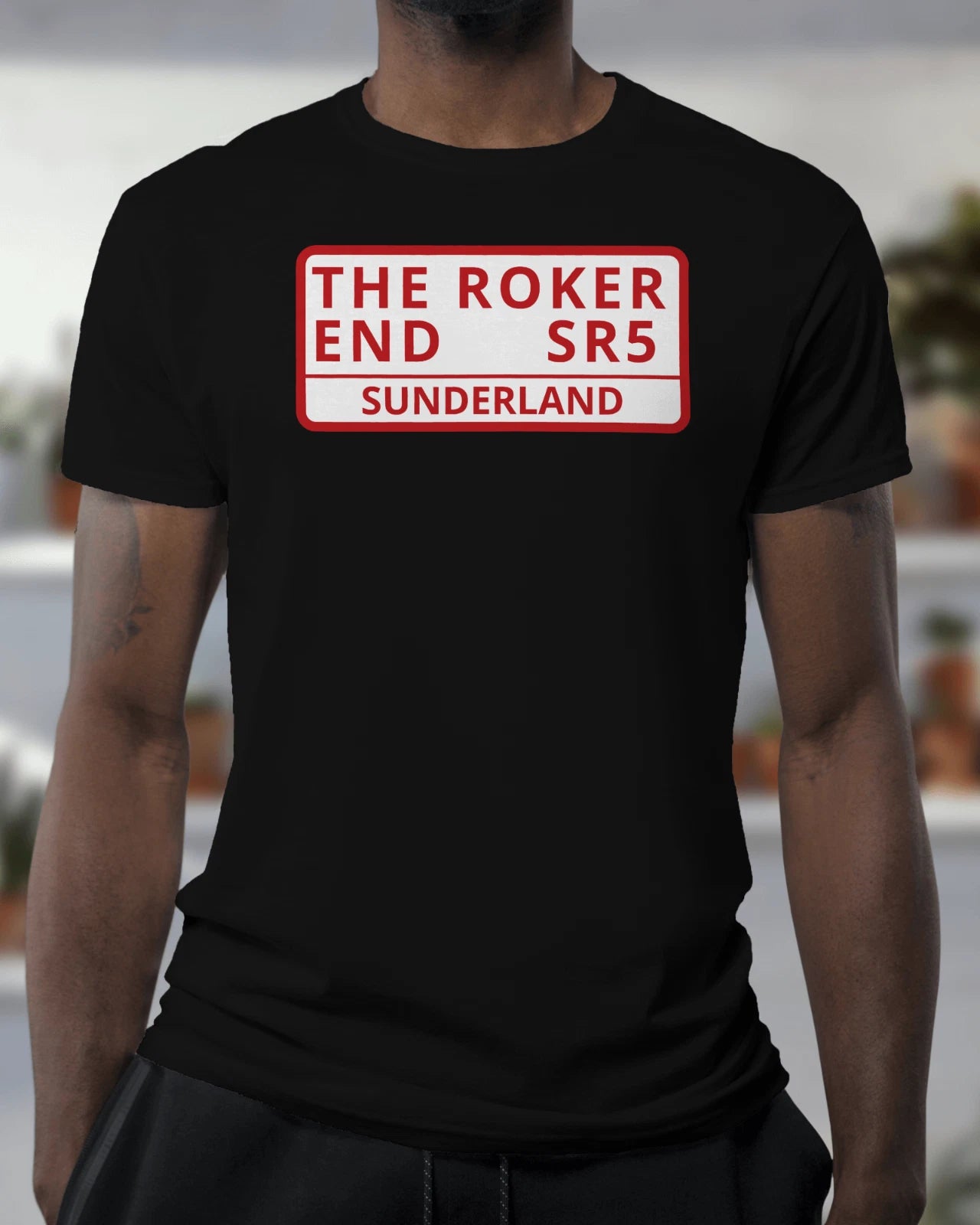 The Roker End SR5 T Shirt | Light Sunderland Mackems Black Cats Tyne Wear