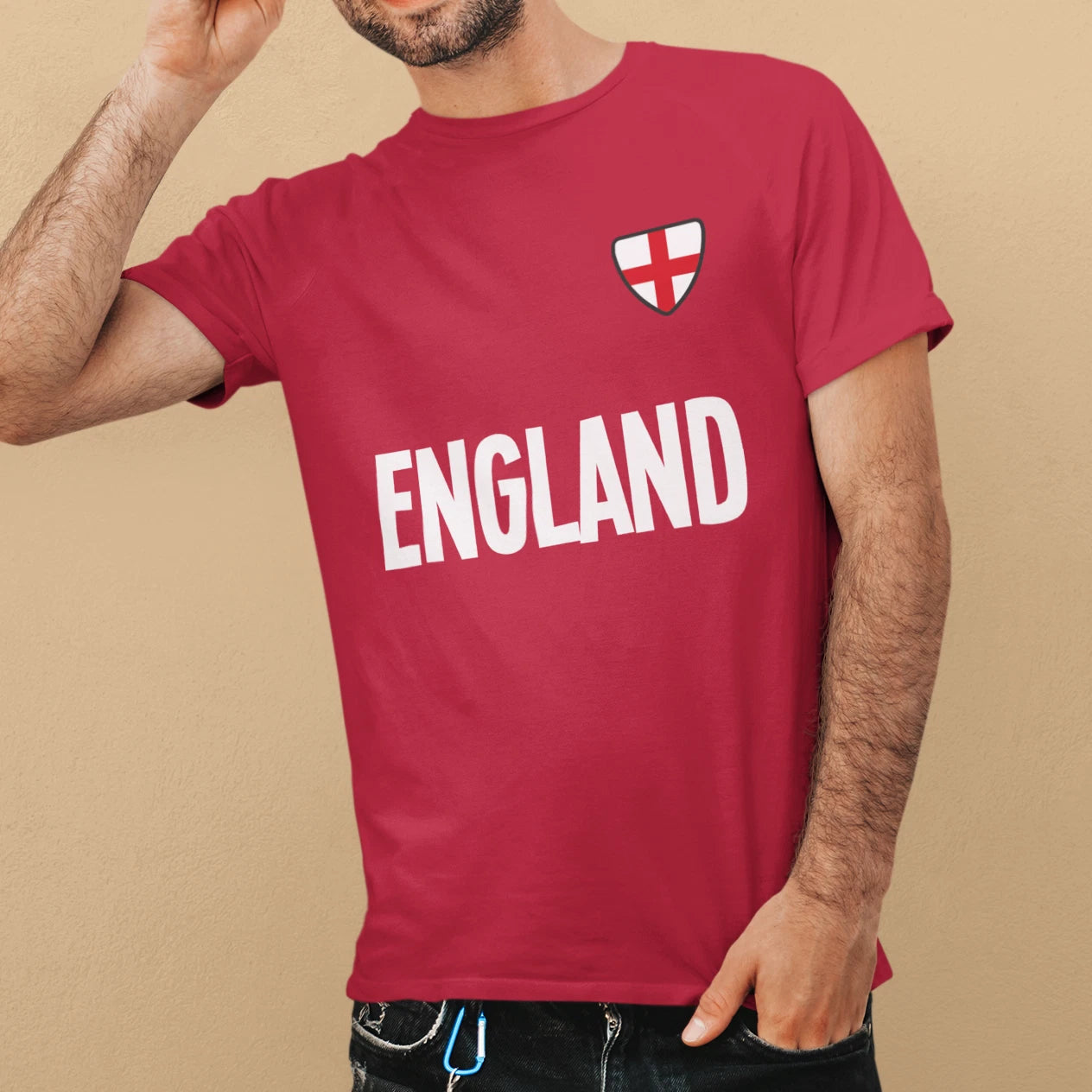 Adult or Kids ENGLAND Country Name & Badge Football T-Shirt World Cup 2026