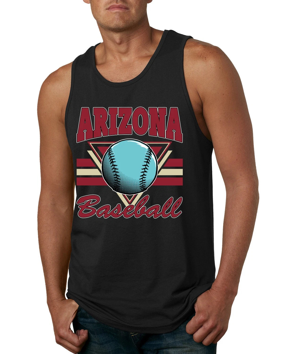 American Baseball Fan Retro Vintage Game Day Sports Mens Tank Top