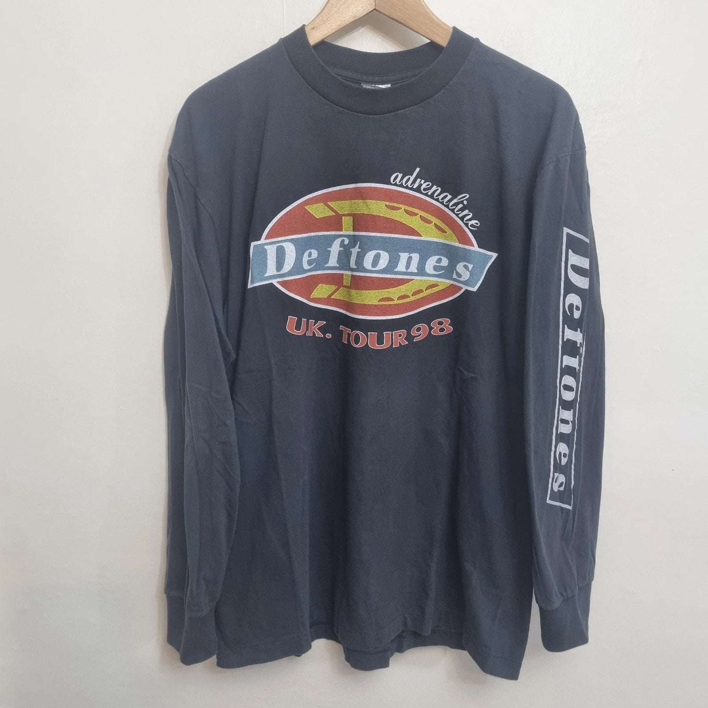 Vintage Deftones Rock Band T Shirt Long Sleeve Size Large Adrenaline Uk Tour Tee