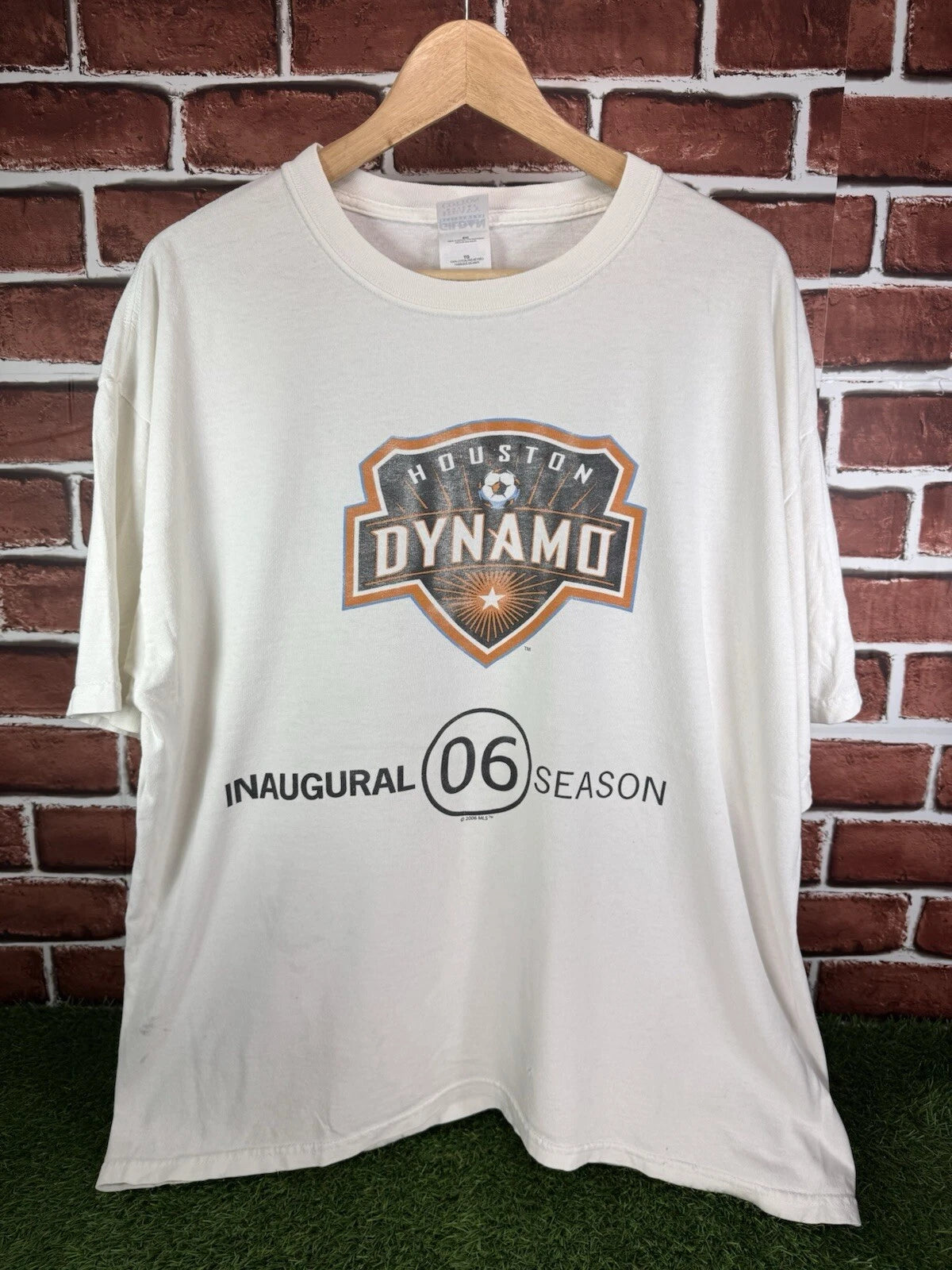 Vintage Y2K Houston Dynamo FC MLS Inaugural 2006 Season Promo T-Shirt XL Boxy