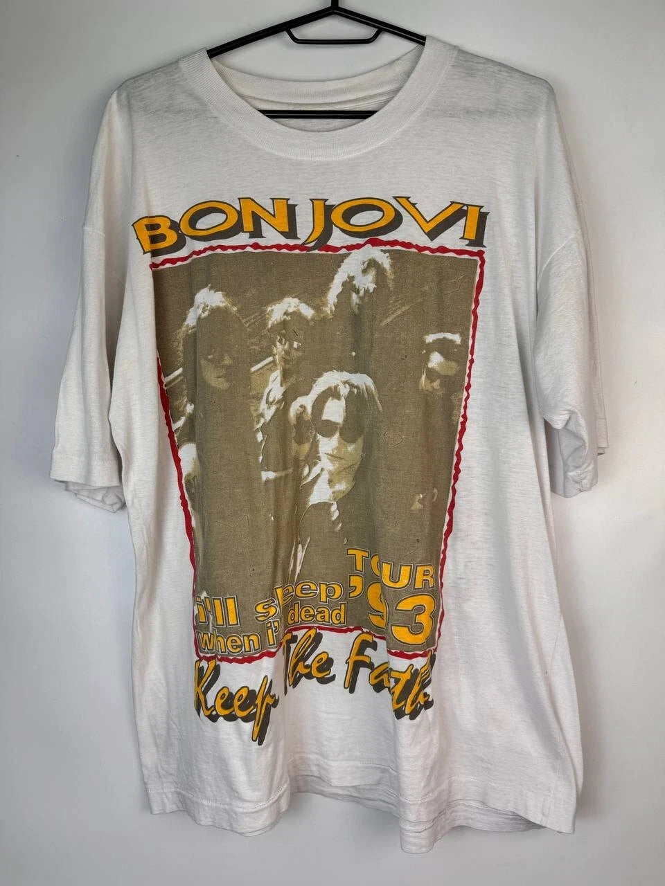 Vintage Bon Jovi "keep the faith" Tour shirt 1993 Size XL-2XL