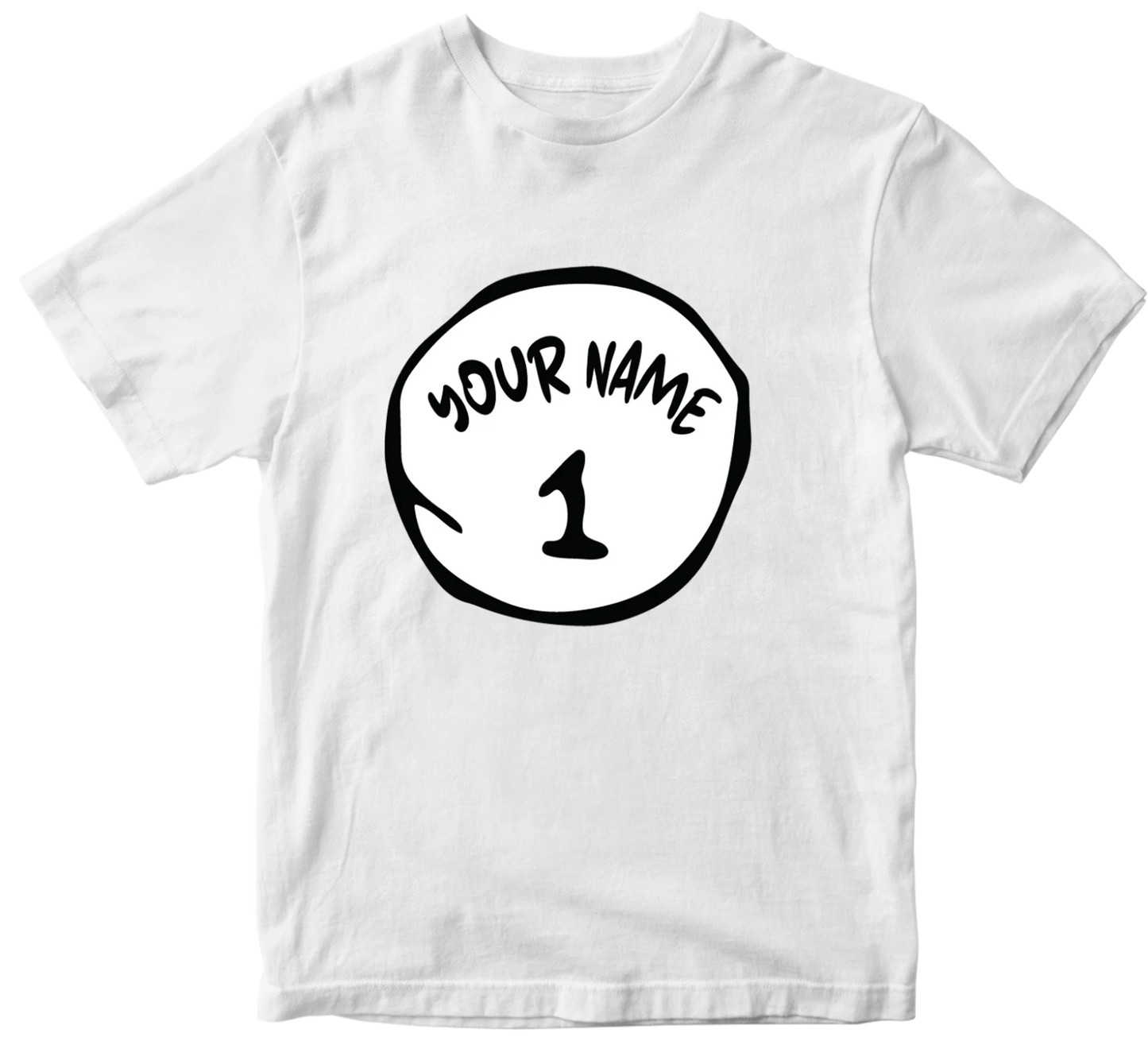 Personalised Custom Your Name t shirt Thing One 1 Thing Two 2 Funny book day top