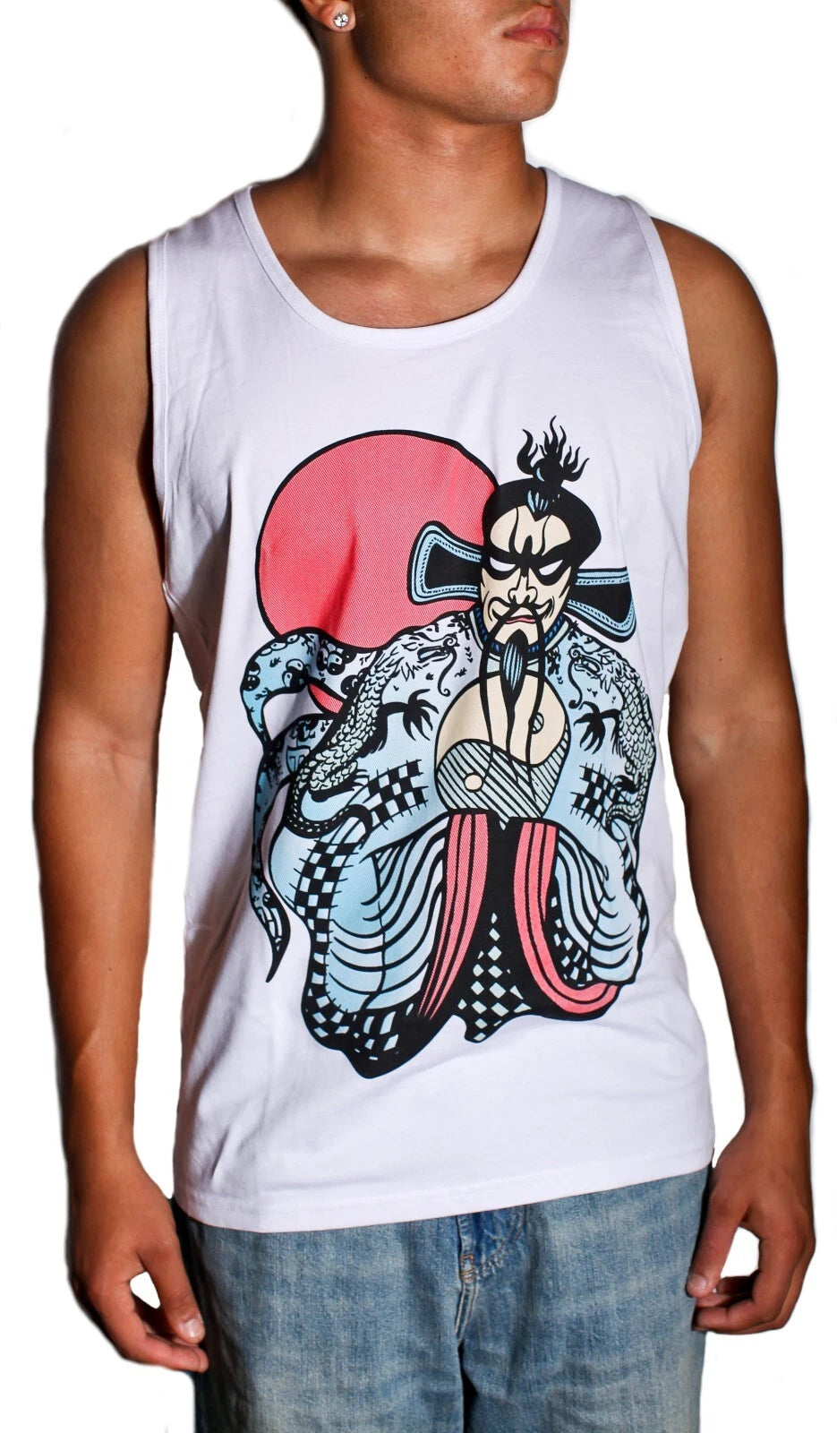 Fu Manchu Tank Top Jack Burton Movie Big Trouble in Little China S-3XL