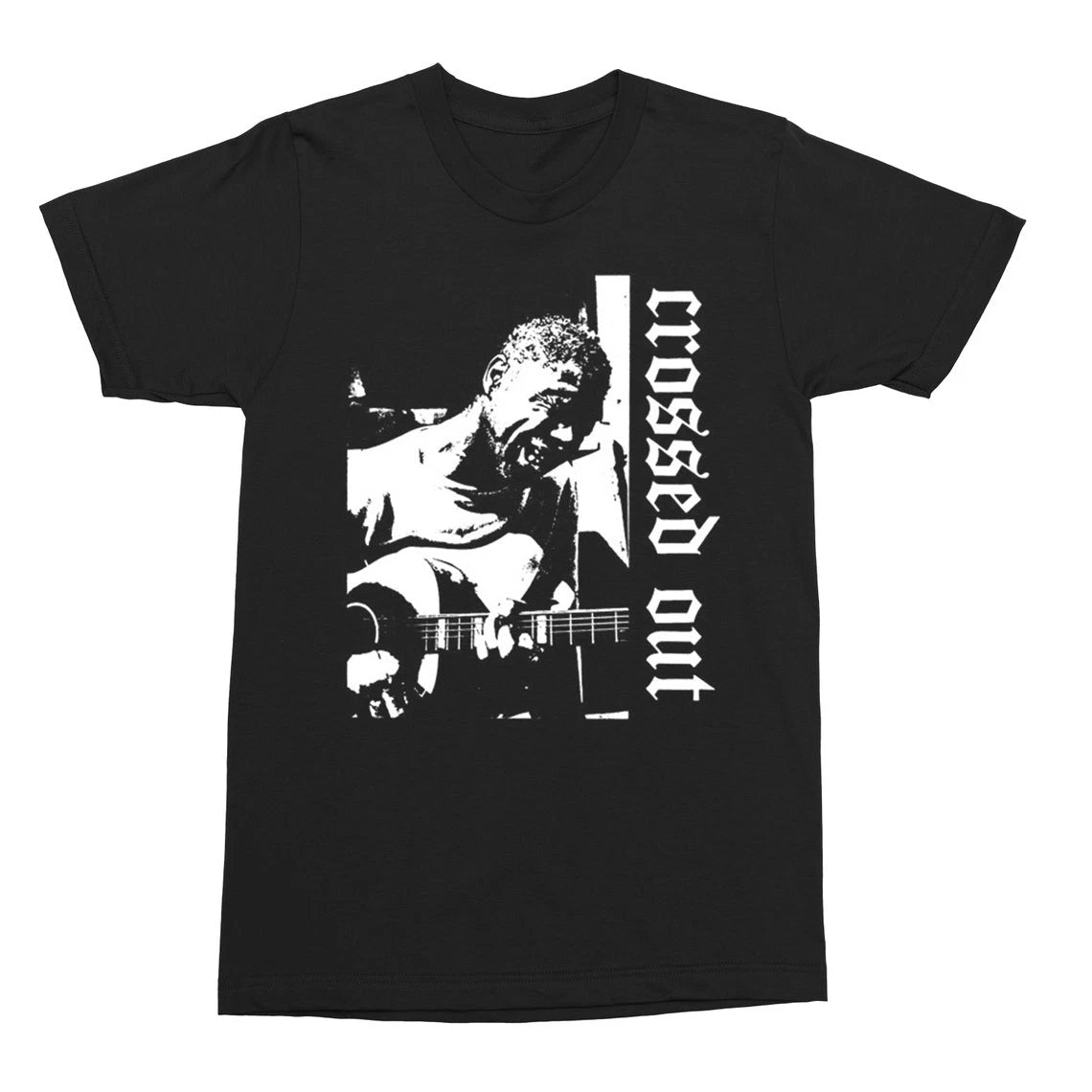 CROSSED OUT - Guitar - T-SHIRT - Punk, Crust, Grindcore, Thrash, Unisex Tee