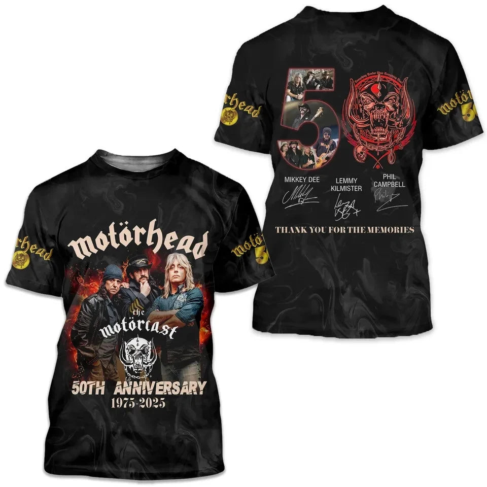 Hot Motorhead Band Anniversary Tour 2025 3D Shirt Classic 3D T-Shirt Unisex