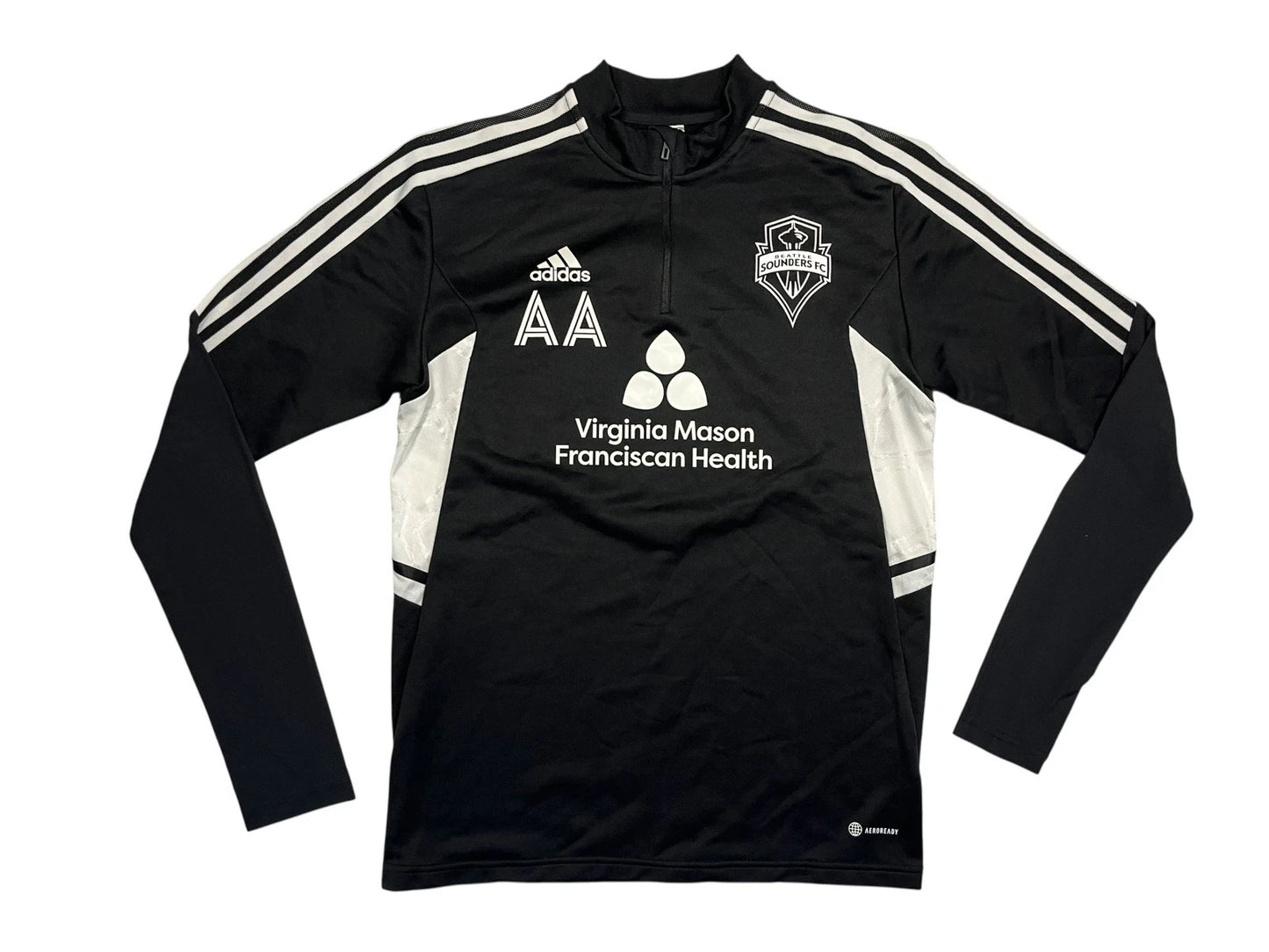 SEATTLE SOUNDERS FC Black/White MLS SOCCER GOALIE JERSEY Adidas Shirt Men's M