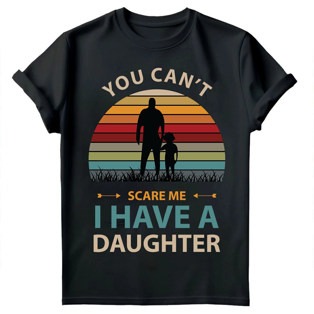 Father And Daughter Mens T Shirt Vintage Fathers Gift For Dad Daddy Tee Top #FD
