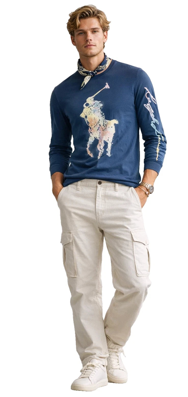 POLO RALPH LAUREN Long Sleeve Shirt T-shirt Sweatshirt Sweater Custom Slim Fit S
