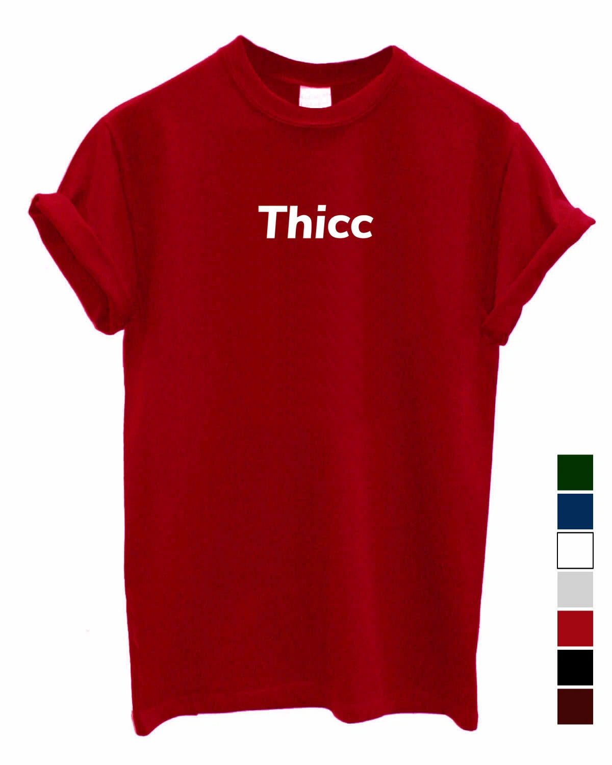 Thicc Printed Tshirt Gift Top Fit T-shirt internet funny meme gift present