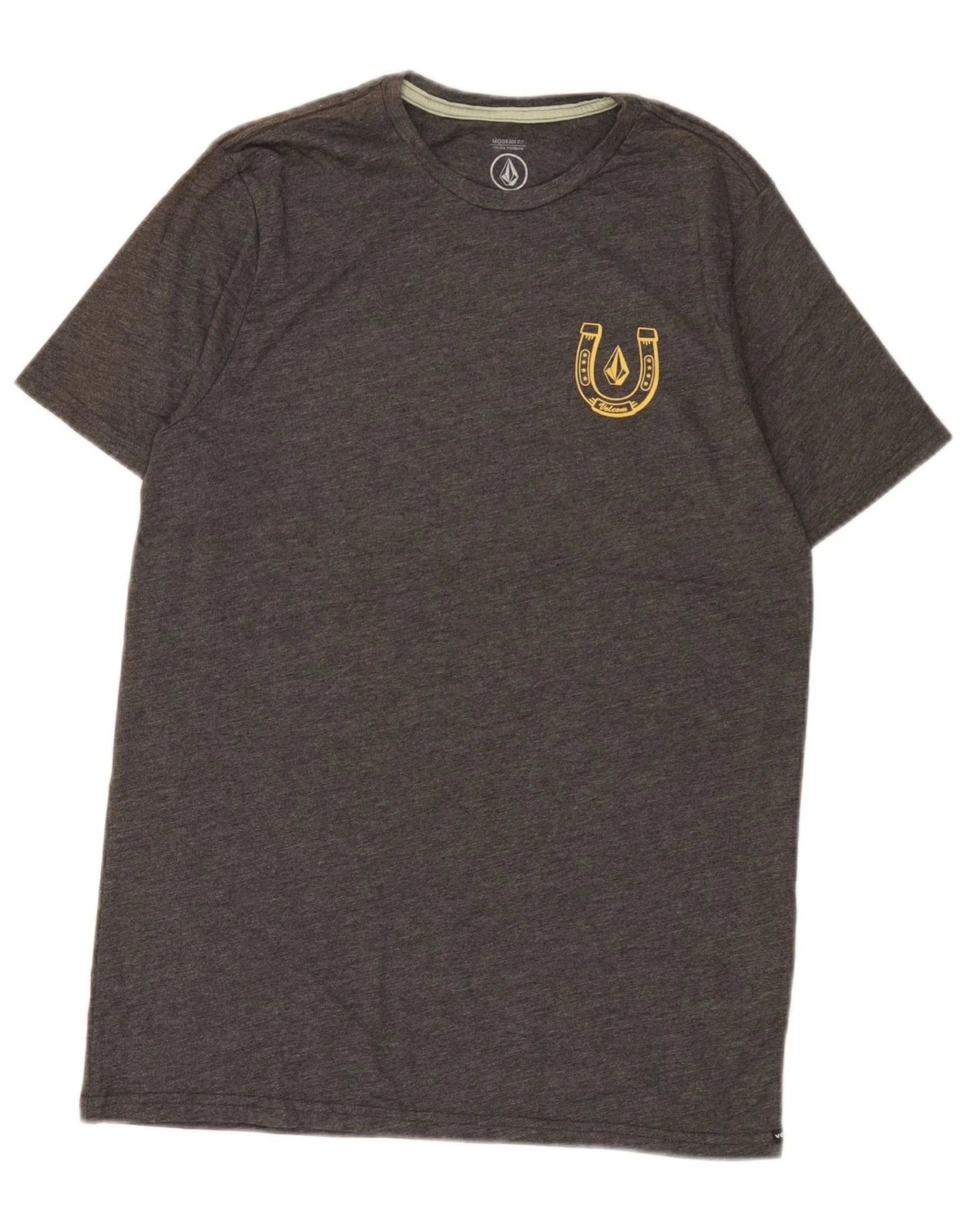 Volcom Mens Modern Fit Graphic T-Shirt Top Medium Grey Cotton AC11