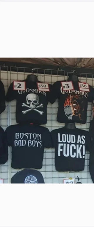 Godsmack Shirts Boston Bad Boys Loud As Skull Metal Concert Reprint