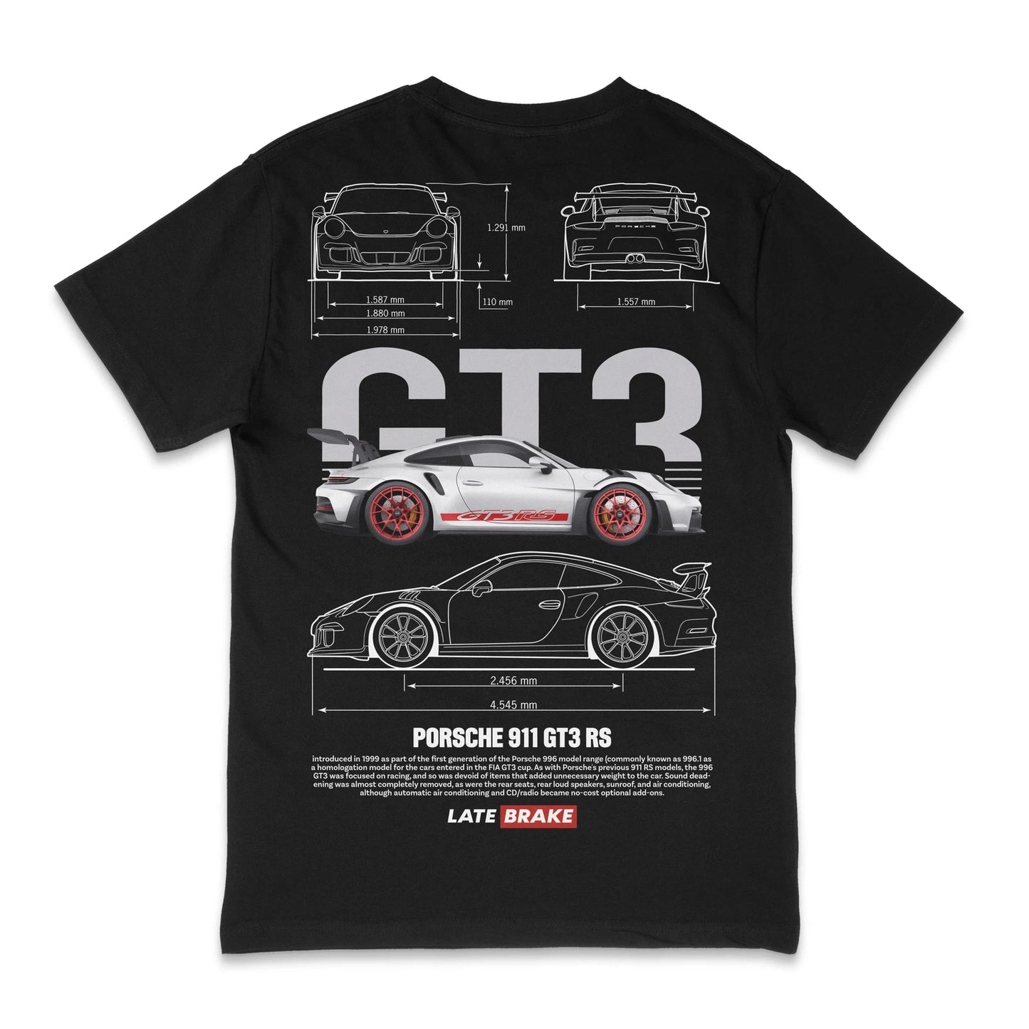911 GT3 WR Drivers Collective Late Brake T-Shirt - Porsche Supercar Automotive D