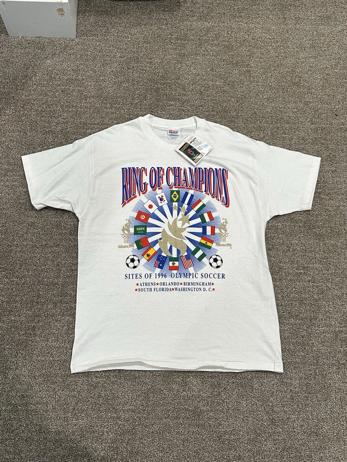 Vintage Soccer 1996 Atlanta Olympics Tshirt Size XL
