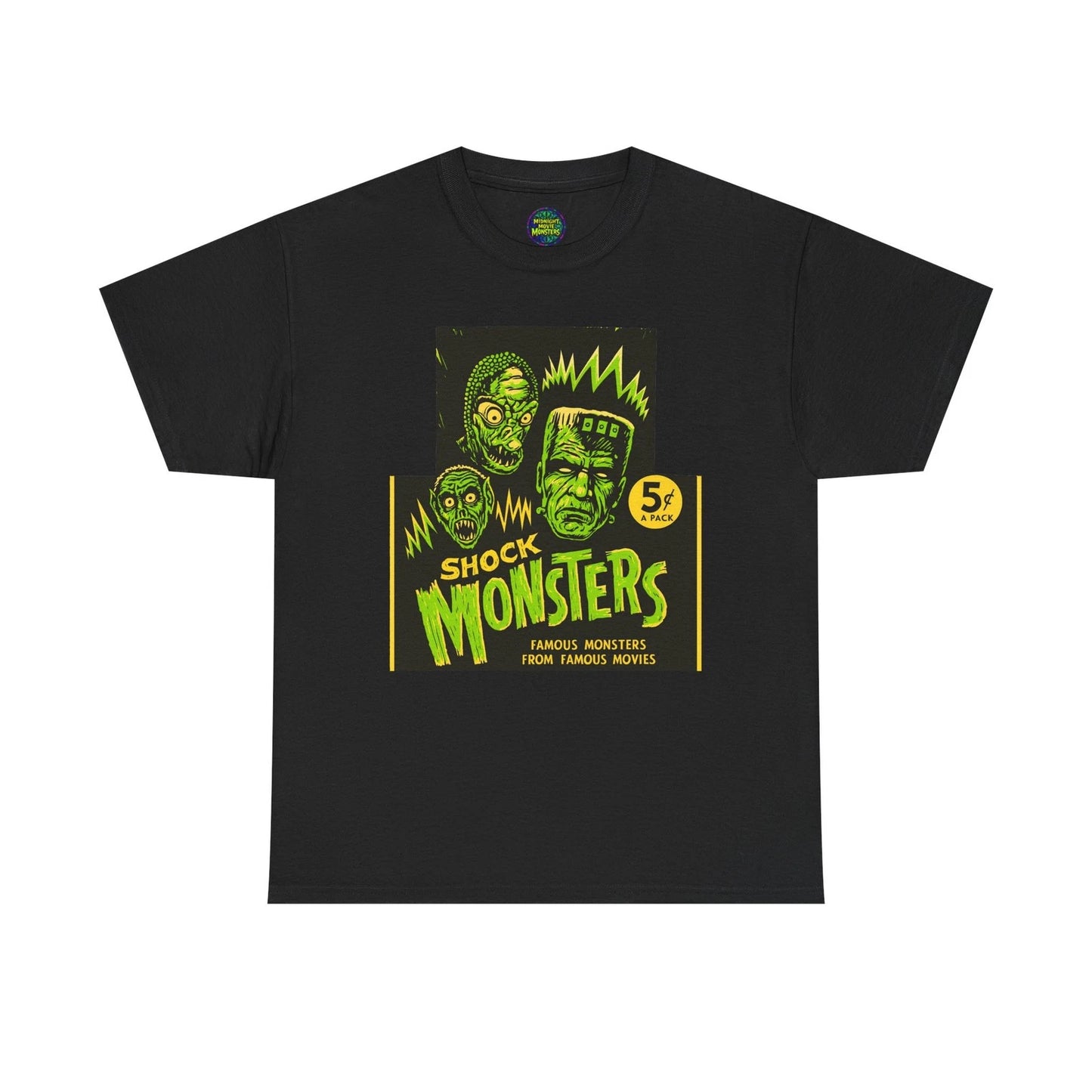 Shock Monsters T-Shirt Tee FAMOUS FROM FAMOUS MOVIES Frankenstein Mole People