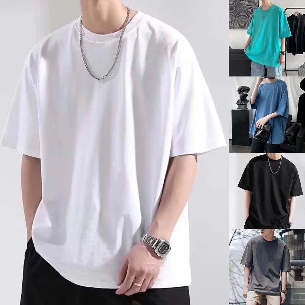 For Daily Wear Men's Oversized Tee Casual Wear Holiday Party Breathable Fabric