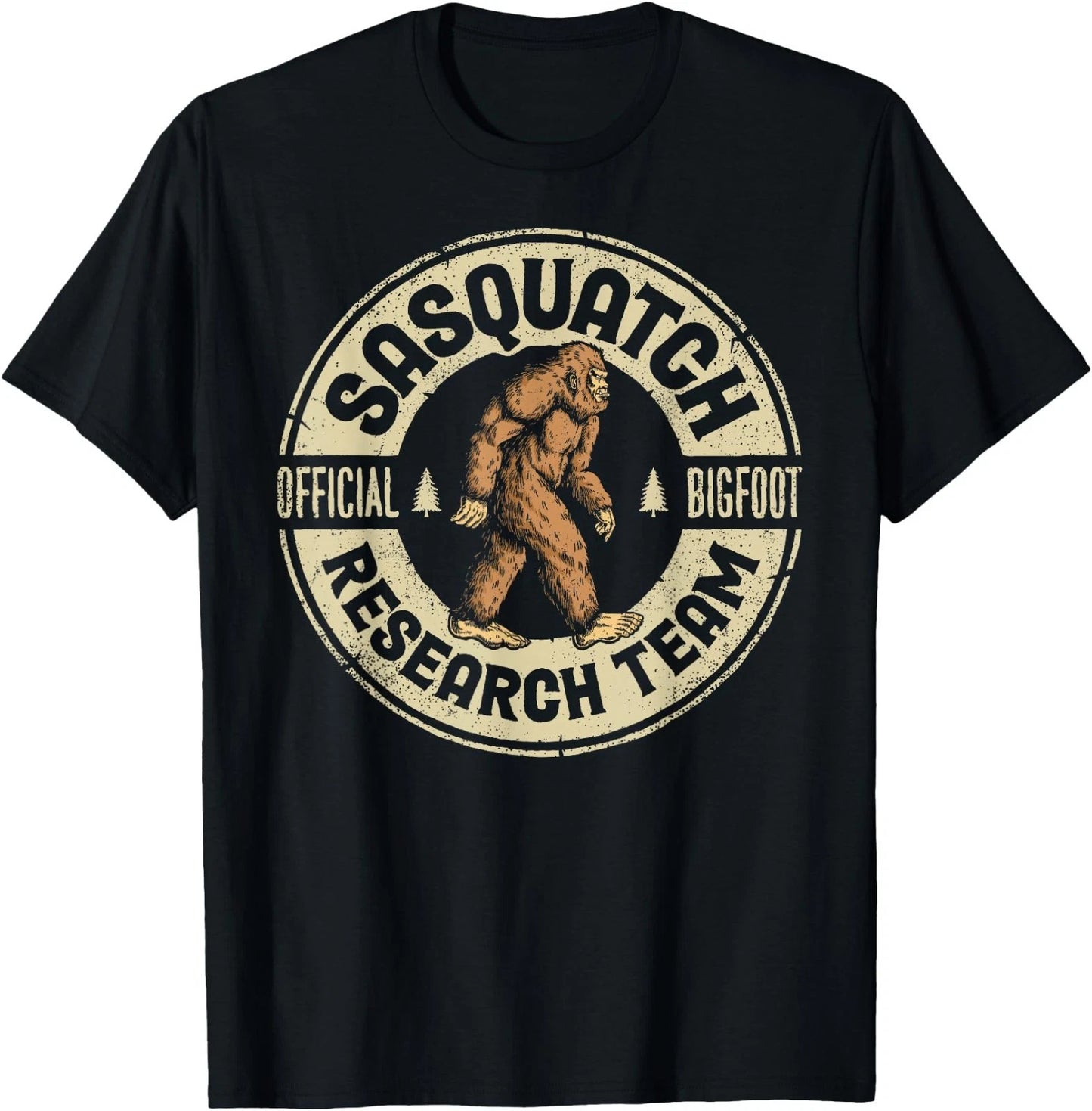 Bigfoot Research Team Retro Vintage Sasquatch Men T-Shirt Small