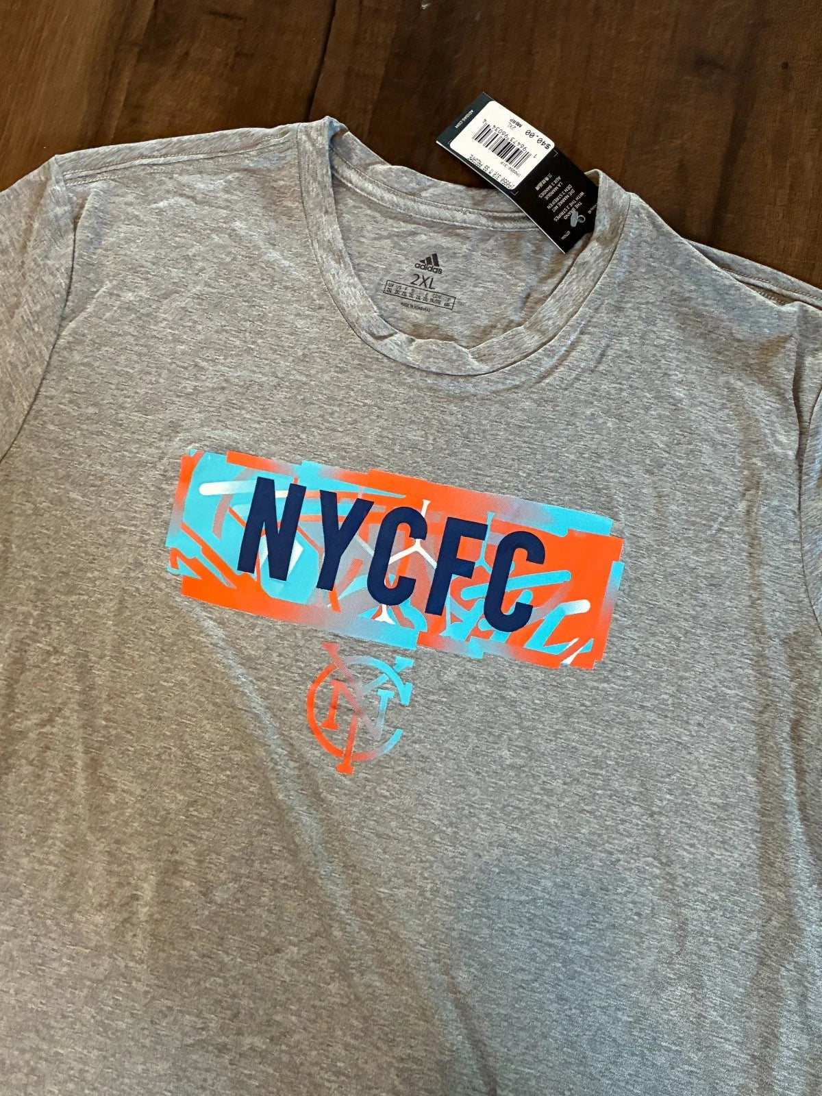 NWT Men's 2XL Adidas NYCFC Shirt XXL MLS Soccer Gray IP0950 310 Pregame NEW