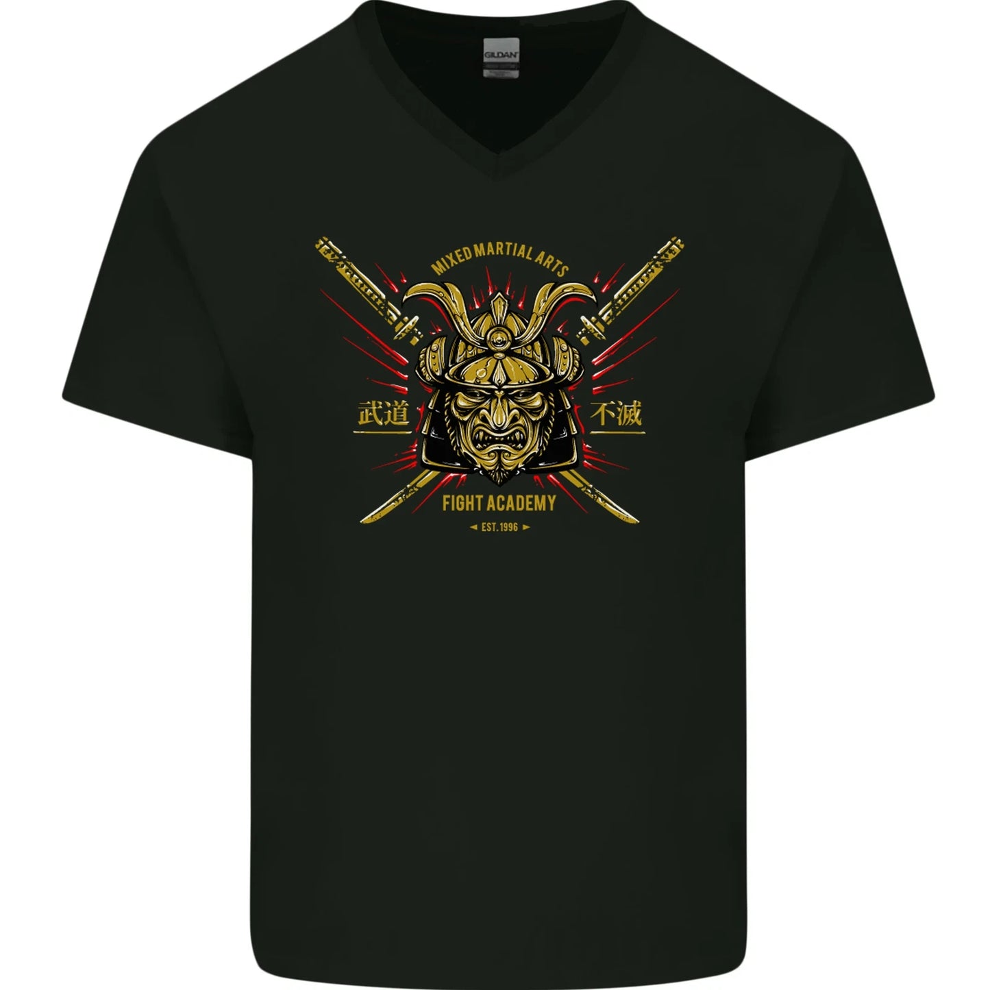 Mixed Martial Arts Fight Academy MMA Mens V-Neck Cotton T-Shirt
