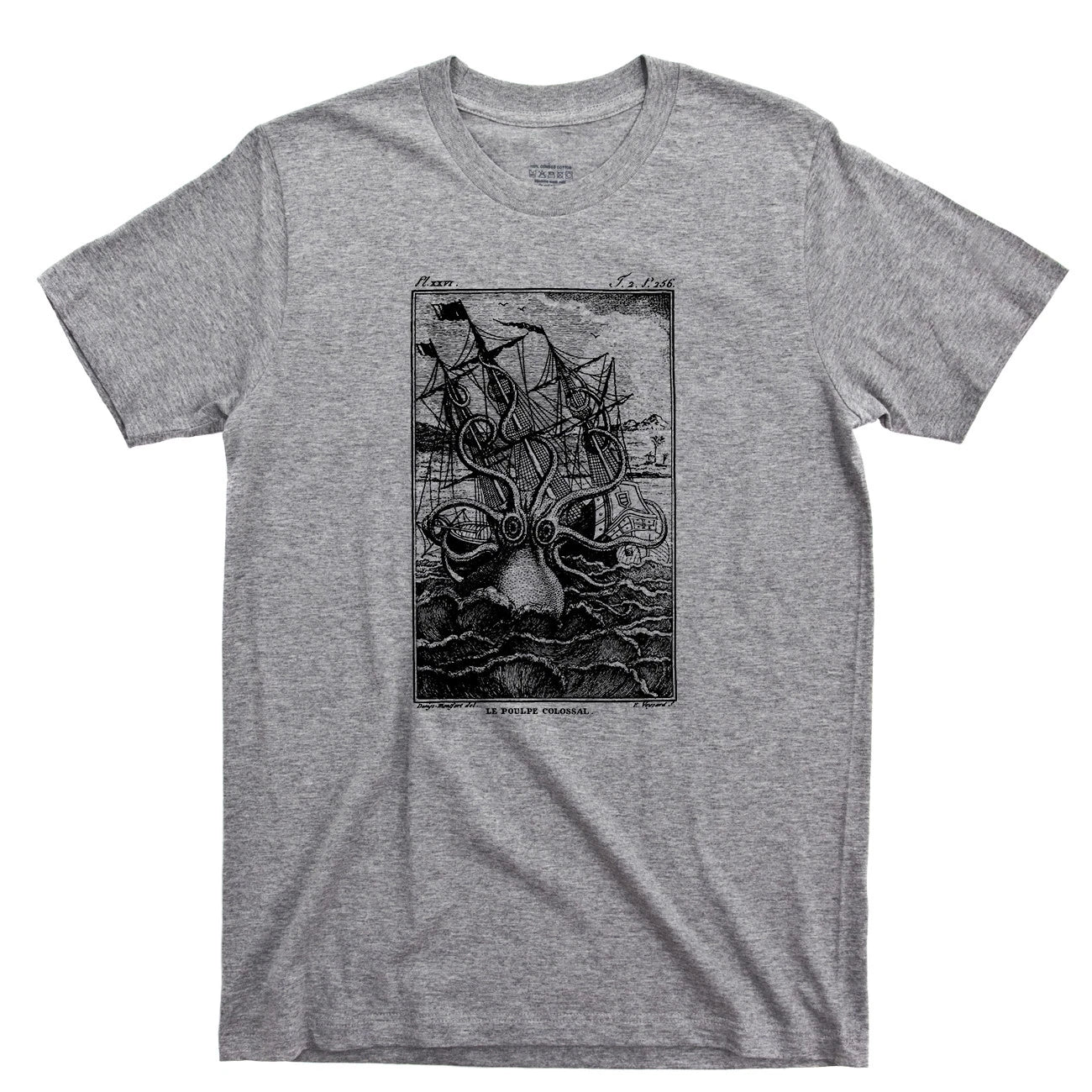 Kraken Giant Octopus T Shirt Pirate Phantom Ghost Ship Davy Jones Shipwrecks Tee