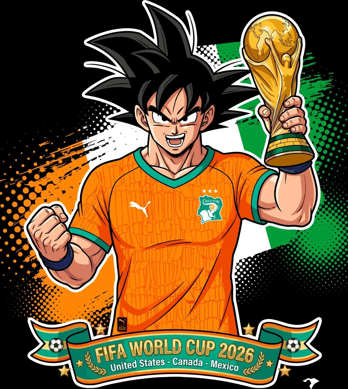 ivory coast World Cup Football DTF Iron On Heat Transfer Unisex Soccer T shirt