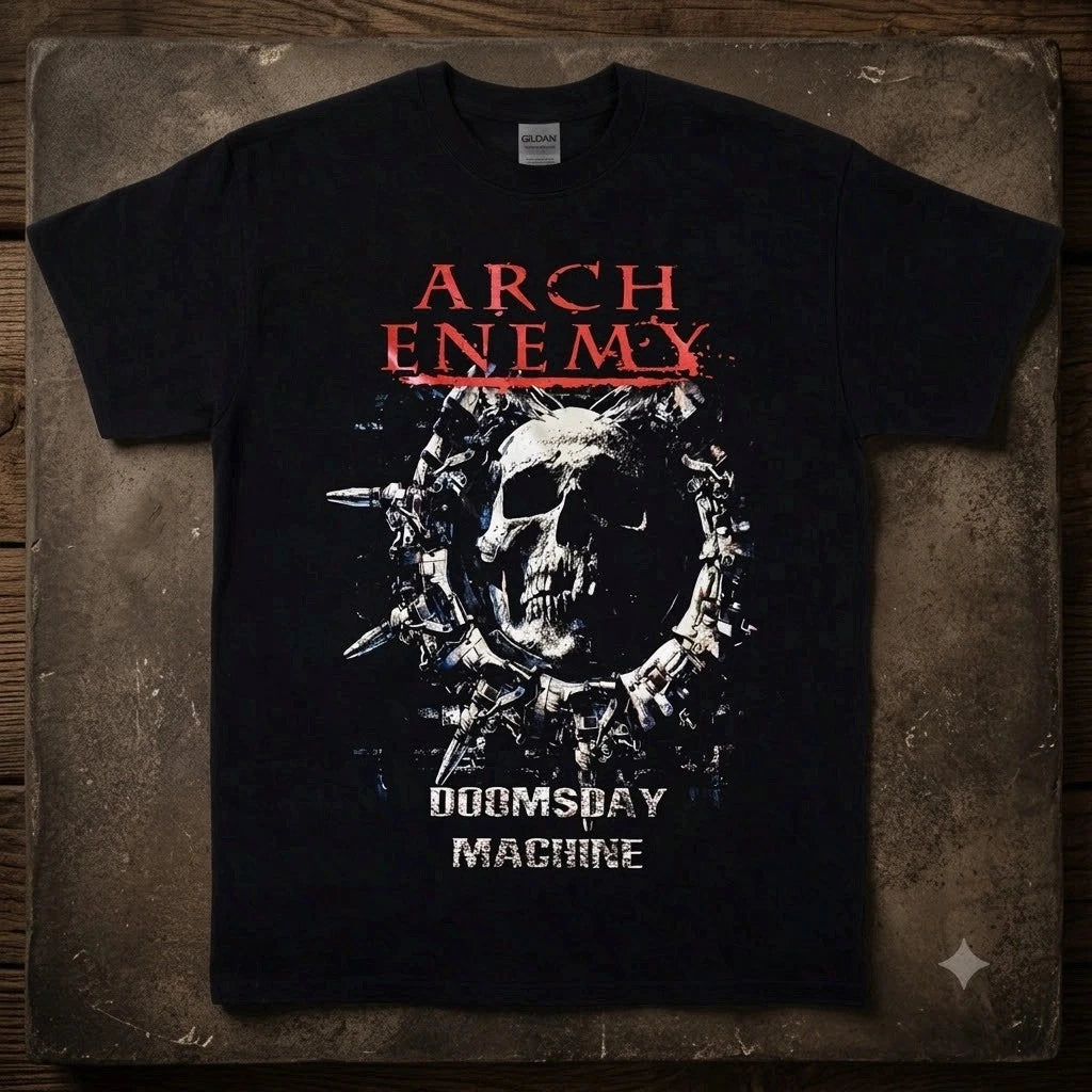 HOT!!! Arch Enemy Band Heavy Cotton Black T Shirt Metal Music Tee Free Ship