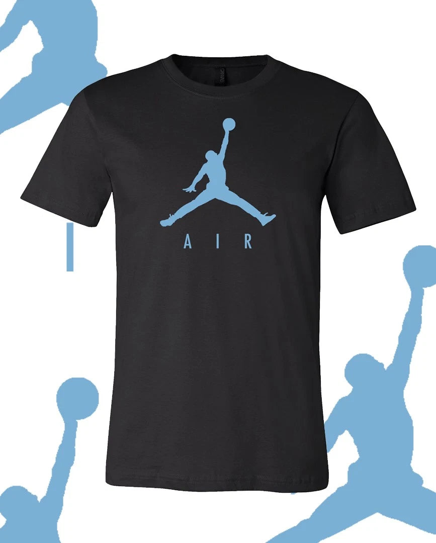 Men's Basketball AIR Baby Blue MJ Sports T-Shirt Tee Fast Ship!!