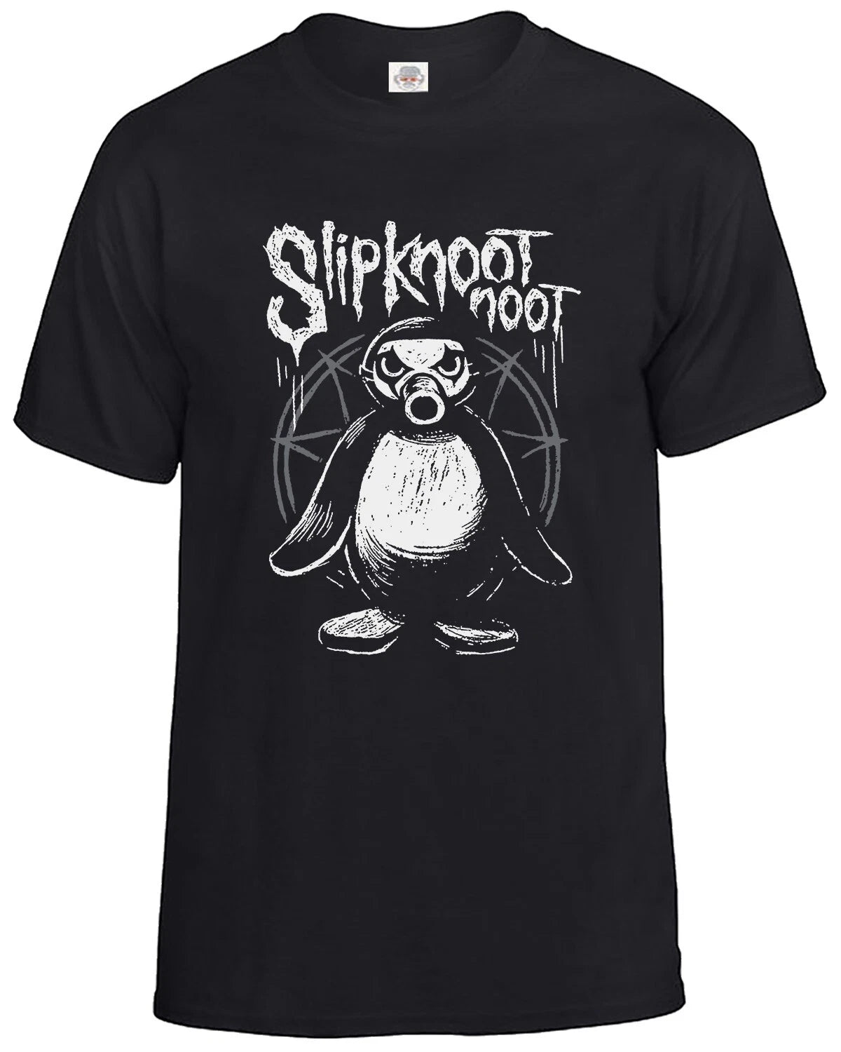 Slipknoot noot T-Shirt Pingu Penguin Men's Vintage Funny Rock Music Tee Top
