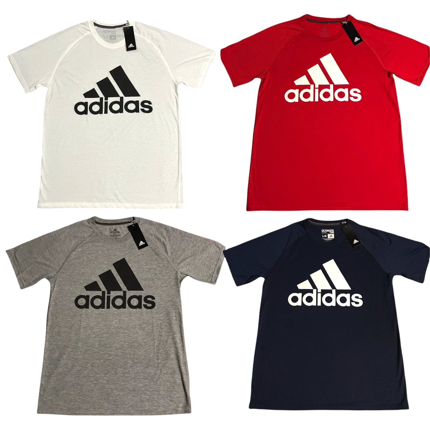 Adidas Men's Ultimate Graphic T-Shirt Size M-XL Black Navy Blue White Gray